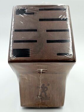 NEW - ZWILLING J.A. HENCKELS STATEMENT HARDWOOD 9-SLOT KNIFE STORAGE BLOCK ONLY